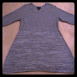 Silver sweater dress